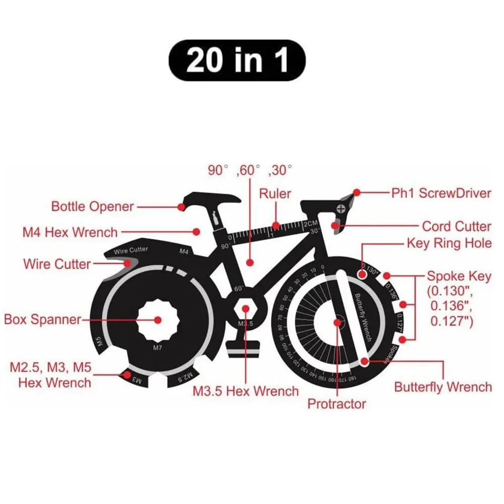 ​​20-in-1 Bicycle Multitool Ca - огляд і ціна Multitool Credit Card