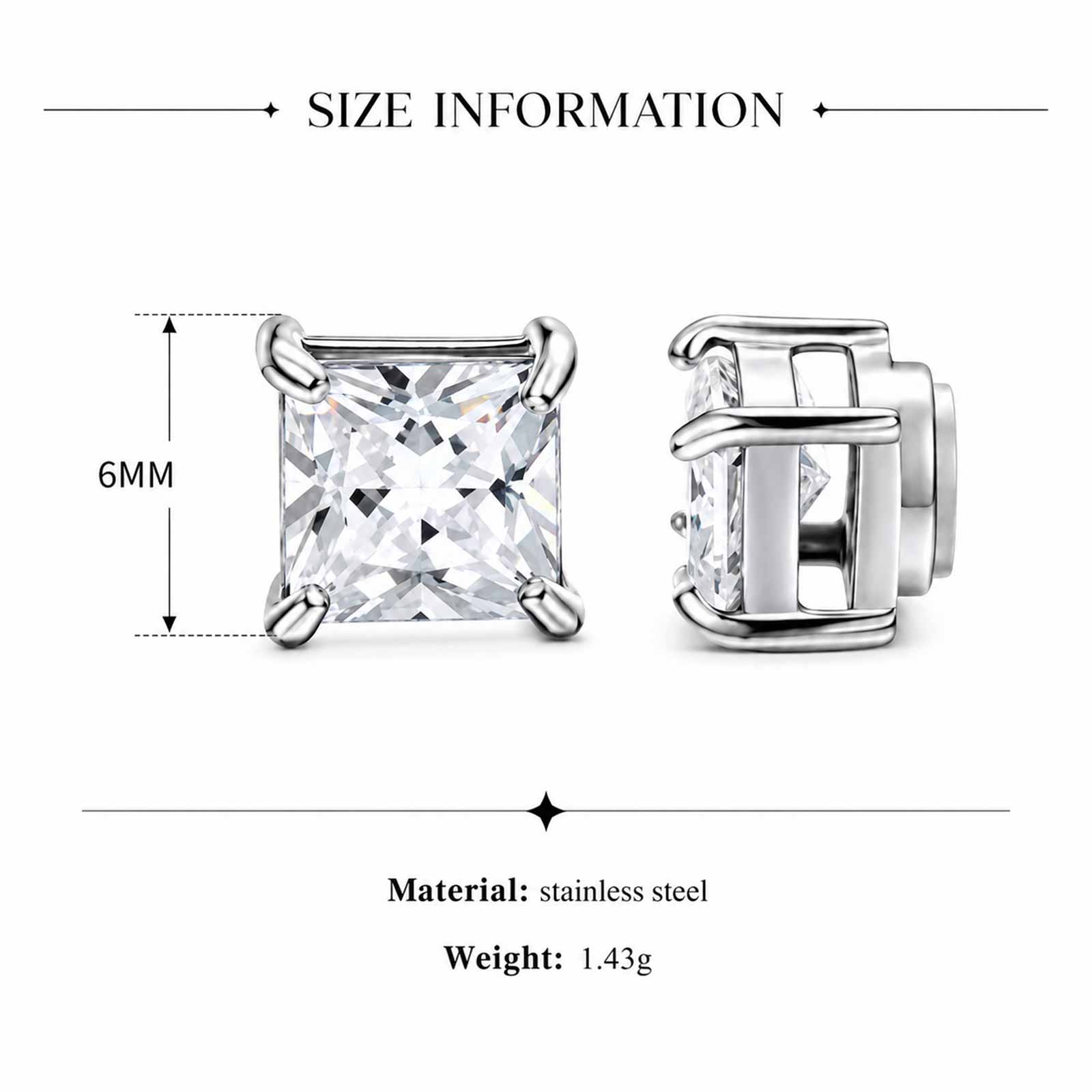 Square Zirconia Magnetic Clip  - огляд і ціна Money Clip Magnetic