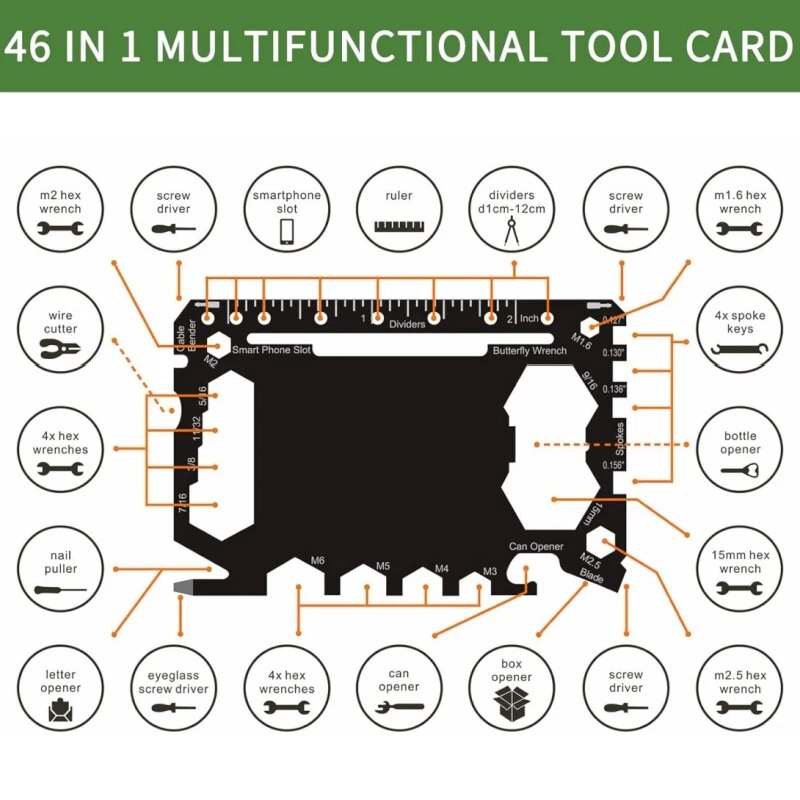 Multi Tool 46 in 1 Credit Card - огляд і ціна Multitool Credit Card