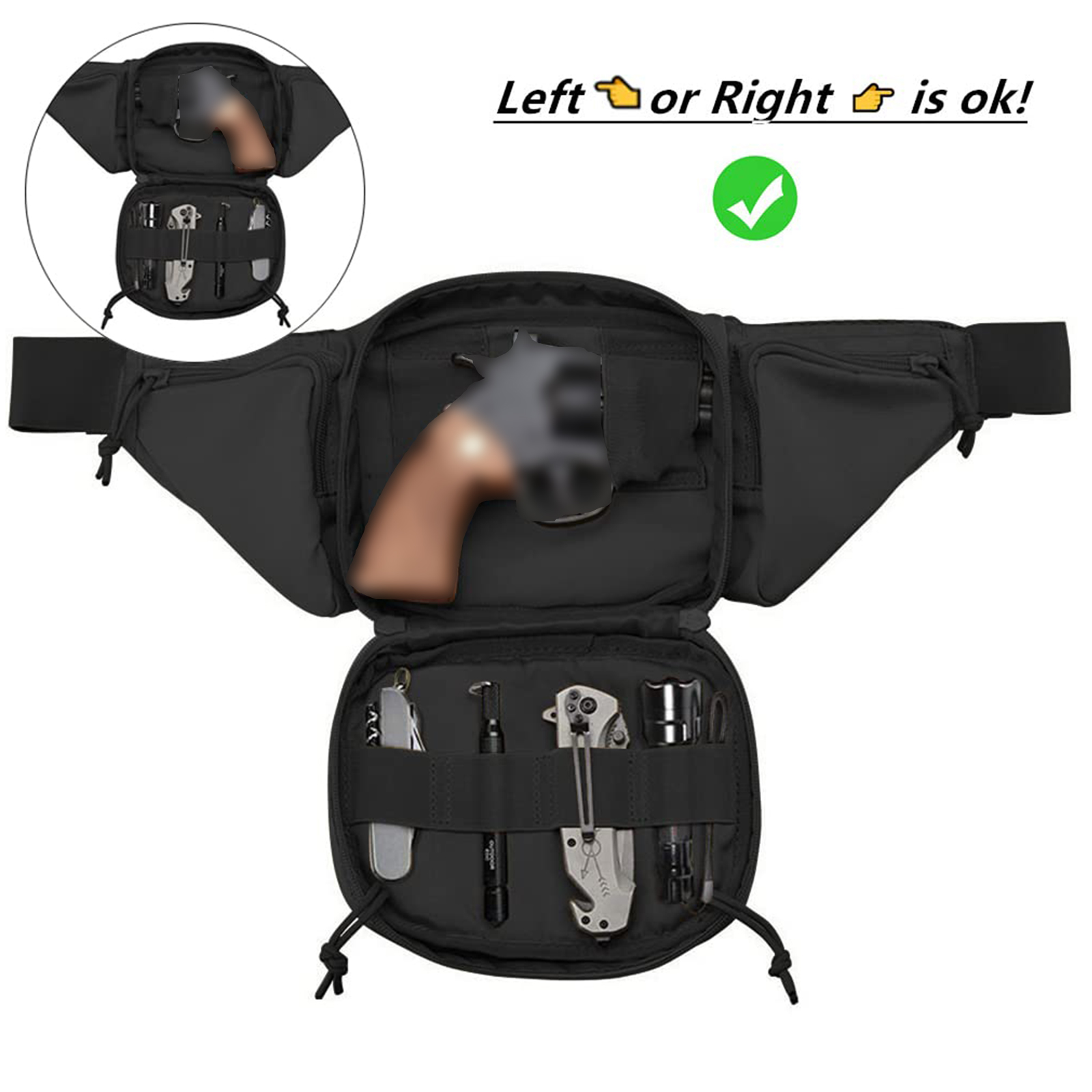 Tactical Fanny Pack Gun Holste - огляд і ціна Edc Carry Pistols