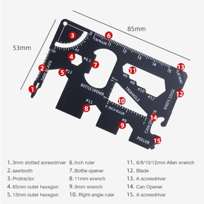 Portable 15 in 1 Survival Card - огляд і ціна Multitool Credit Card